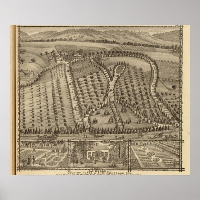 La Belle, land ställe i Thos Hornbrook Poster (Framsidan)