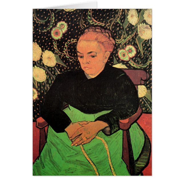 La Berceuse (Augustine Roulin) av Vincent van Gogh Hälsningskort (Framsidan)
