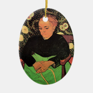 La Berceuse (Augustine Roulin) av Vincent van Gogh Julgransprydnad Keramik