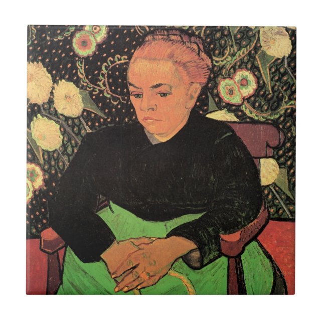 La Berceuse (Augustine Roulin) av Vincent van Gogh Kakelplatta (Framsidan)
