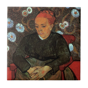 La Berceuse (Augustine Roulin) av Vincent van Gogh Kakelplatta