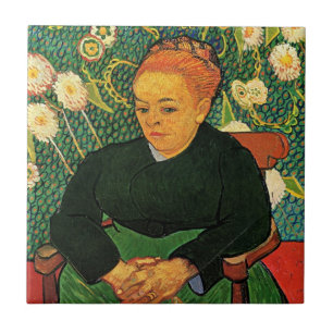 La Berceuse (Augustine Roulin) av Vincent van Gogh Kakelplatta