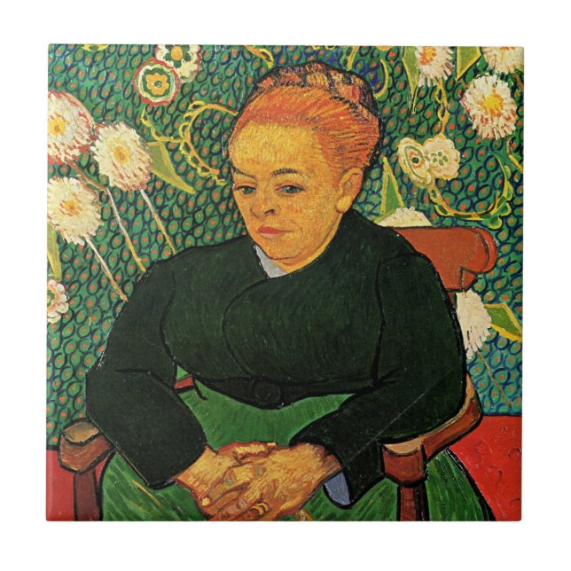 La Berceuse (Augustine Roulin) av Vincent van Gogh Kakelplatta (Framsidan)