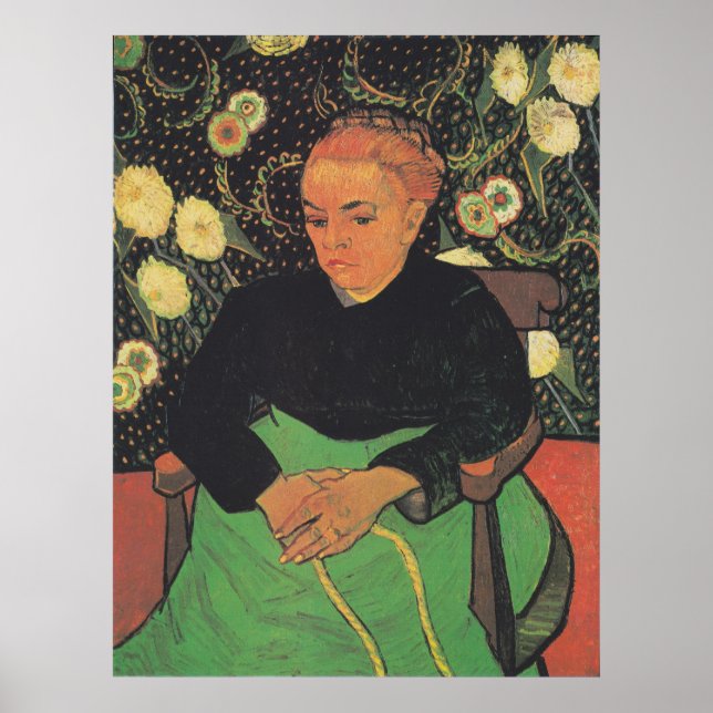 La Berceuse (Augustine Roulin) av Vincent Van Gogh Poster (Framsidan)