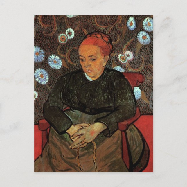 La Berceuse (Augustine Roulin) av Vincent van Gogh Vykort (Framsida)
