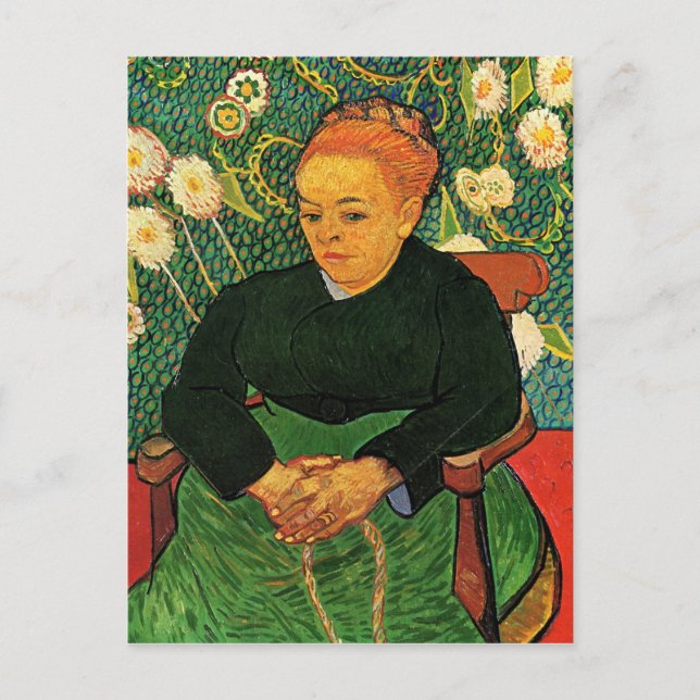 La Berceuse Augustine Roulin av Vincent van Gogh Vykort (Framsida)