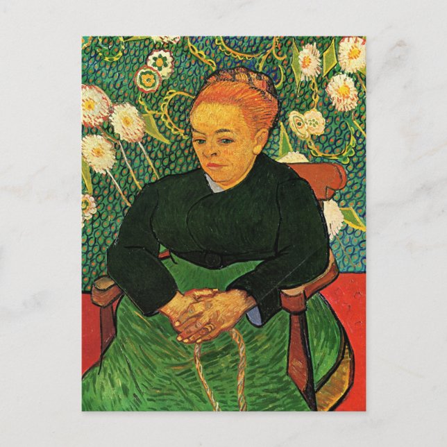 La Berceuse (Augustine Roulin) av Vincent van Gogh Vykort (Framsida)