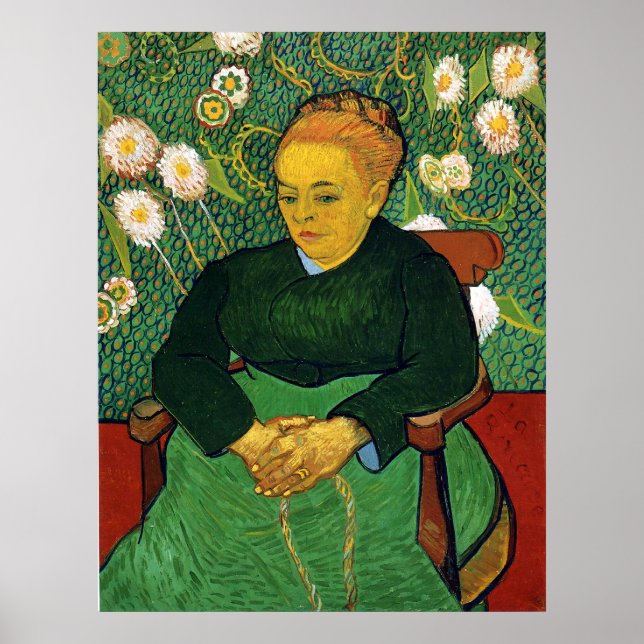 La Berceuse, Woman Rocking a Cradle, Van Gogh Poster (Framsidan)