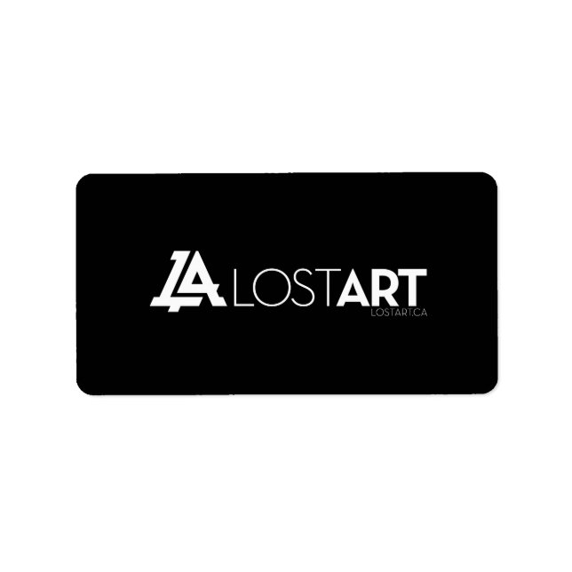 LA Black Labels Adressetikett (Framsidan)