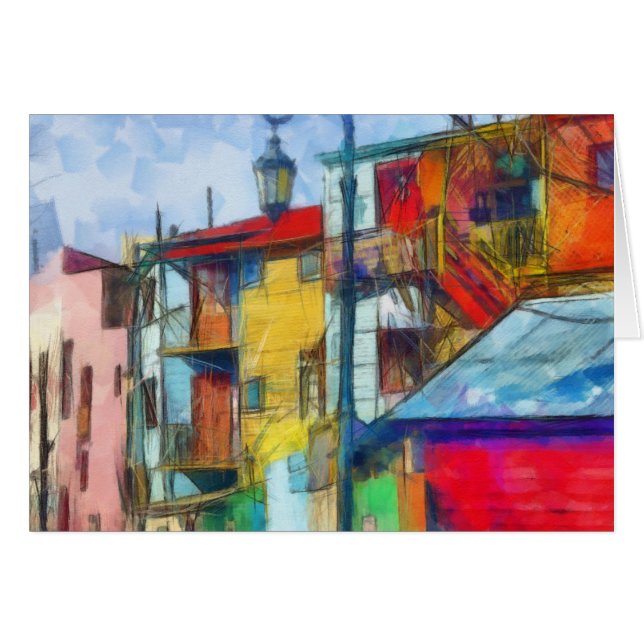 La Boca - ARGENTINA Hälsningskort (Framsidan Horizontal)