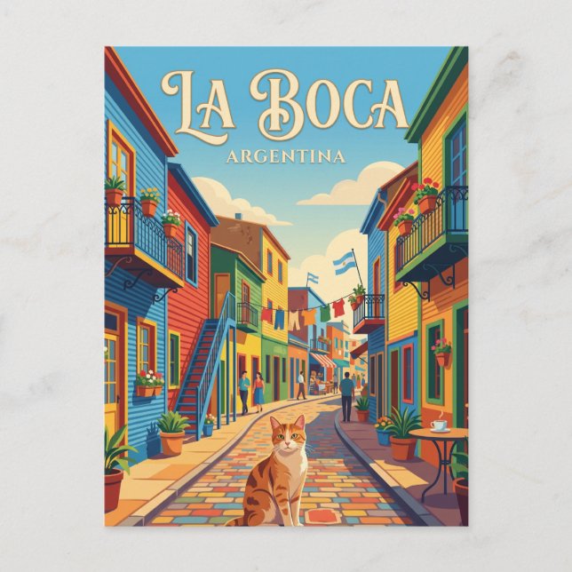 La Boca, Buenos Aires Argentina Vykort (Framsida)