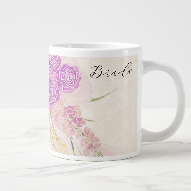 La Boca Golden blush bow rose bouquet Bride’s  Jumbo Mugg (Höger)