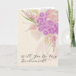 La Boca Golden Bow och Bouquet Vill du vara min… Kort