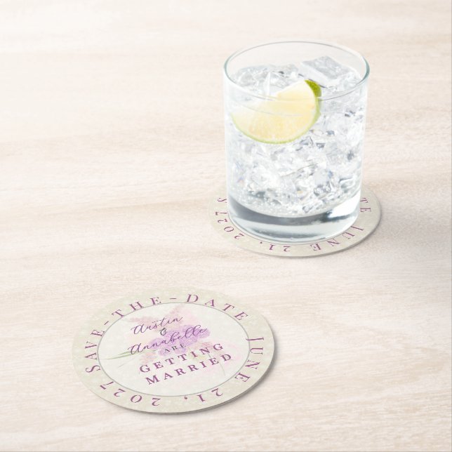 La Boca Golden Sheer Bow Bouquet Spara-datum  Underlägg Papper Rund (Insitu)