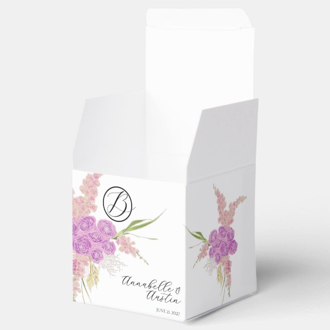 La Boca Rosa båge Bouquet Favor Box Presentaskar (Öppnad)