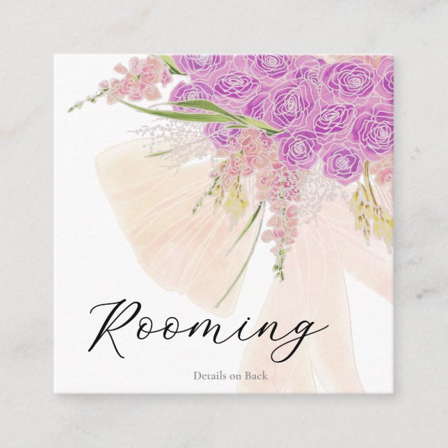 La Boca Rosa Genomskinlig båge Bouquet Rum Tilläggskort (Framsida)