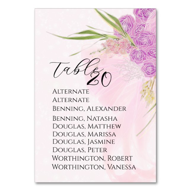 La Boca Vendretti pink bow Bouquet on Pink Lace Bordsnummer (Framsidan)