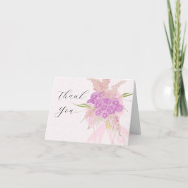 La Boca Vendretti Rose Pink Sheer båge Bouquet Tack Kort