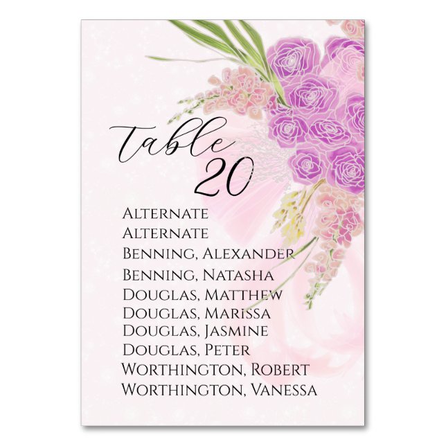 La Boca Vendretti Sweet Pink bow Bouquet  Bordsnummer (Framsidan)