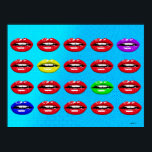 La Bouche - Der Mund Pop Art Poster<br><div class="desc">"La Bouche - Der Mund" Jahr / År: 2021 Künstler: A. N.</div>