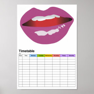 La Bouche/Mouth/Timetable Poster