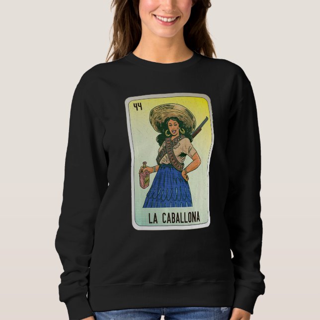La Caballona Mexican Slang Lottery Bingo Cards   T Shirt (Framsida)