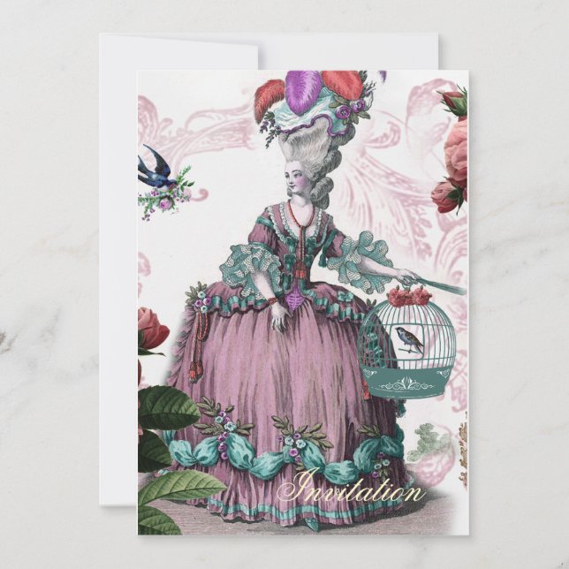 la cage aux oiseaux (fågelburen) 2 inbjudningar (Framsida)