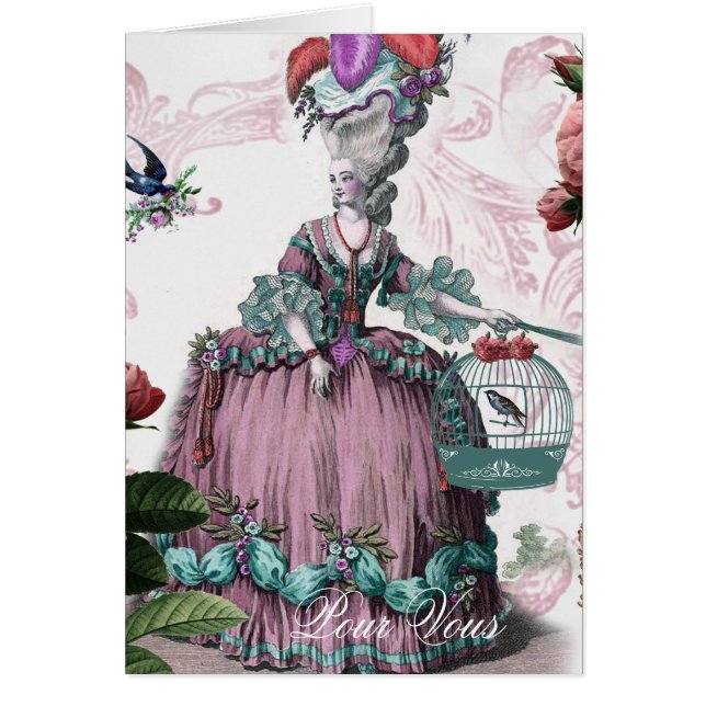 la cage aux oiseaux (fågelburen) hälsningskort (Framsidan)