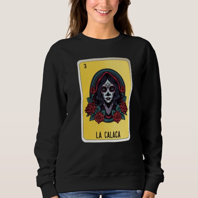 La Calaca Mexican Slang Lottery Bingo Cards   T Shirt (Framsida)