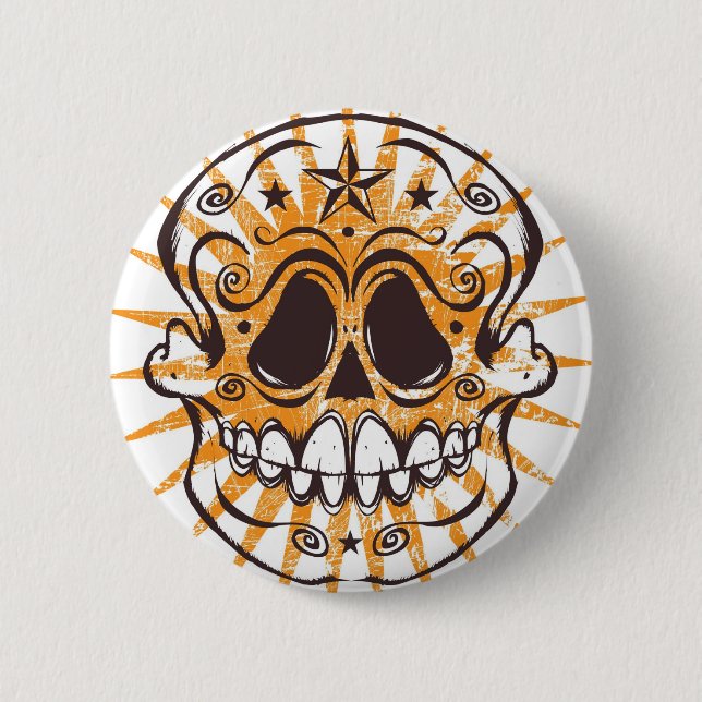 La Calavera 4 - orange Colorway Knapp (Framsida)