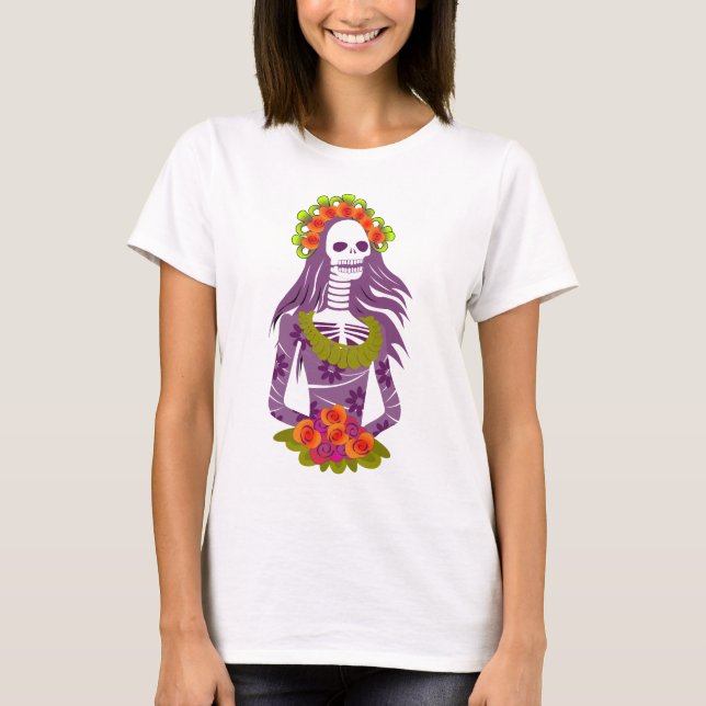La Calavera Catrina/Dapper Skeleton/'elegant T Shirt (Framsida)