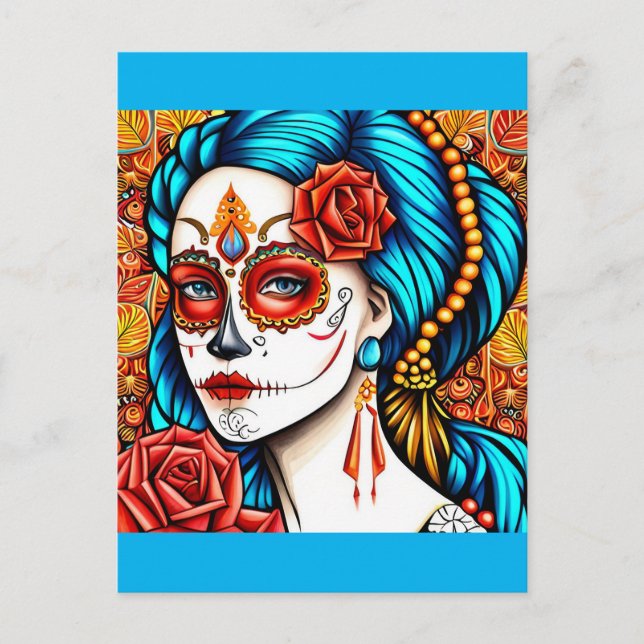 La Calavera Catrina Vykort (Framsida)