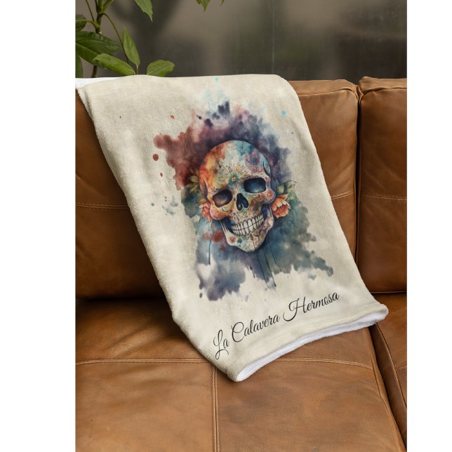 La Calavera Hermosa, anpassningsbar Fleecefilt (Skapare uppladdad)