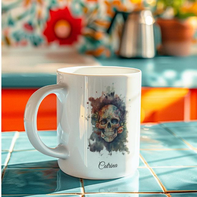 La Calavera Hermosa, anpassningsbar Kaffemugg (Skapare uppladdad)