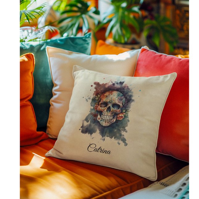 La Calavera Hermosa, anpassningsbar Kudde (Skapare uppladdad)