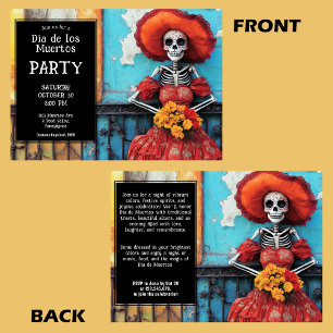 💀 La Calavera i hatt med marigment Inbjudningar