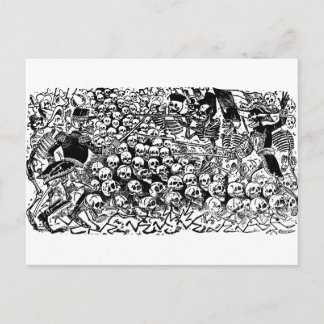 La Calavera Revuelta av José Guadalupe Posada Vykort
