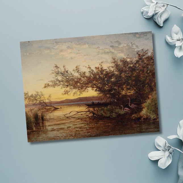 La Camargue, Coucher De Soleil - Félix Ziem Vykort (Skapare uppladdad)