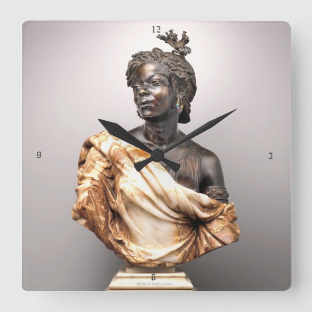 La Capresse des Colonies Wall Clock Fyrkantig Klocka (Framsida)