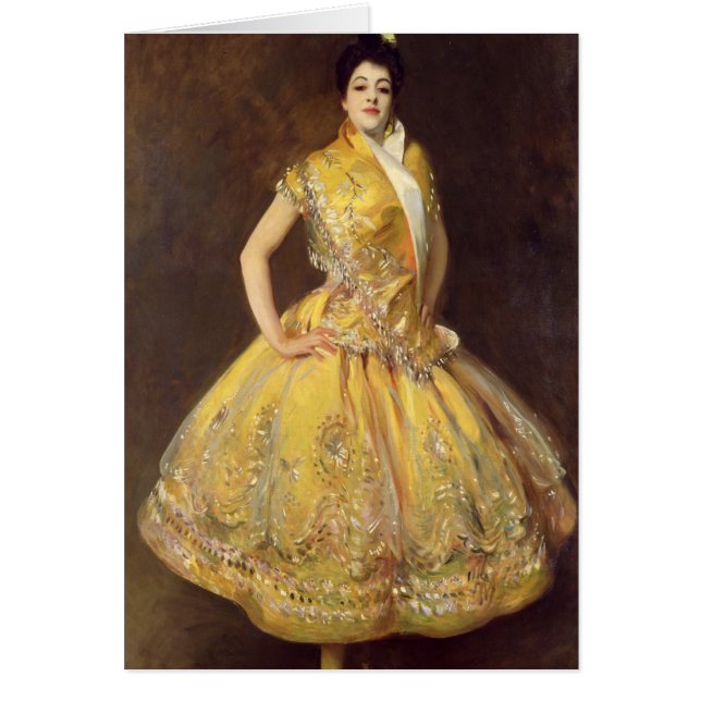 La Carmencita, 1890 Hälsningskort (Framsidan)