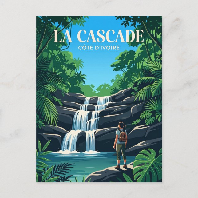 La Cascade Elfenbenskusten Vykort (Framsida)