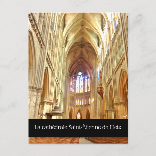 La cathédrale Saint-Étienne de Metz Vykort (Framsida)