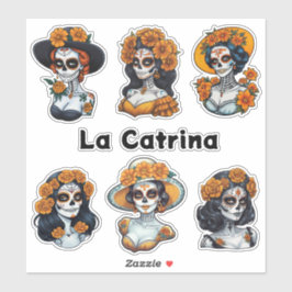 La Catrina Anpassningsbar-cut Vinyl Sticker Klistermärken