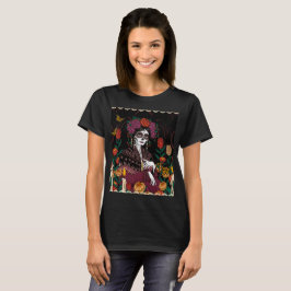 La Catrina - Blommigten Day of the dead T Shirt