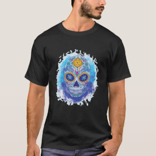 La Catrina Design Tattoo Mask Sugar Skull Watercol T Shirt