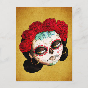 La Catrina - Dia de Los Muertos Girl Vykort