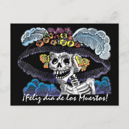 La Catrina Dia de los Muertos Postcard Vykort