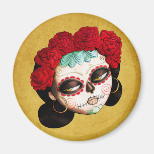 La Catrina - Diameter de Los Muertos Flicka Magnet