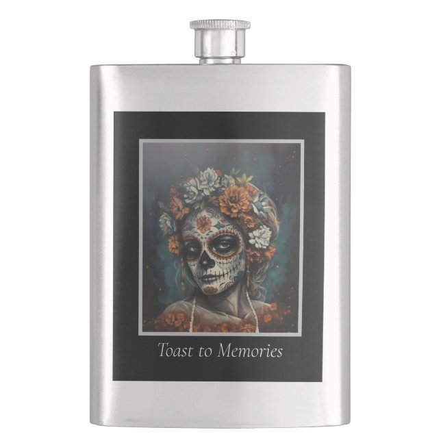 La Catrina Evig Ånd Dia de los Muertos Fickplunta (Framsidan)