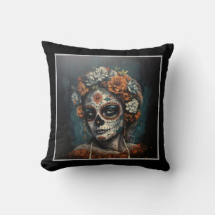 La Catrina Evig Ånd Dia de los Muertos Kudde